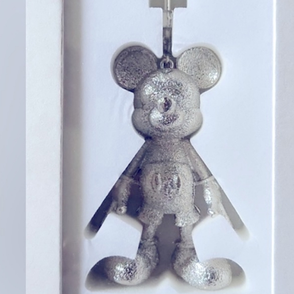 Disney Mickey fob BNIB SILVERY